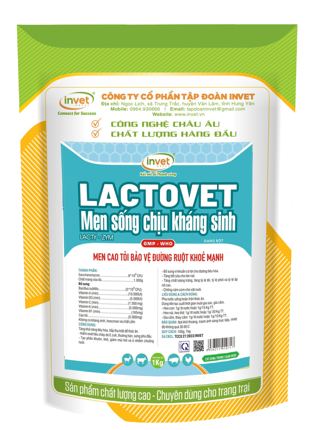 LACTOVET MEN SỐNG CHỊU KHÁNG SINH