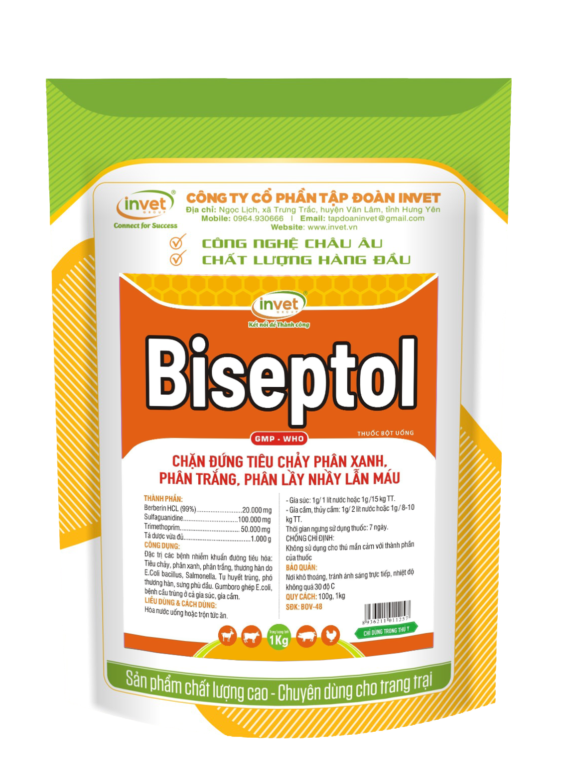 BISEPTOL – STOPS GREEN DIARRHEA, WHITE DIARRHEA, AND MUCOID/BLOODY DIARRHEA